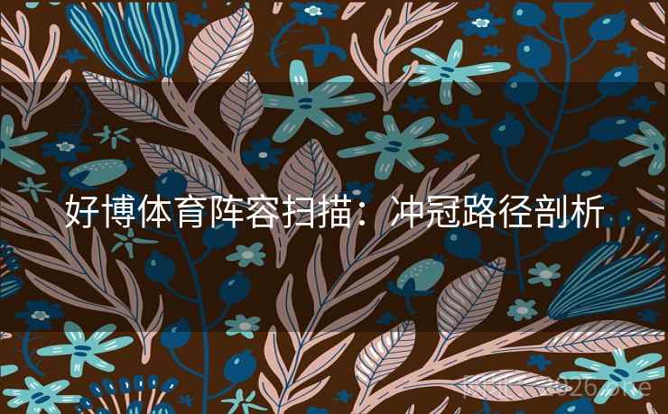 好博体育阵容扫描:冲冠路径剖析 好博体育阵容扫描:冲冠路径剖析