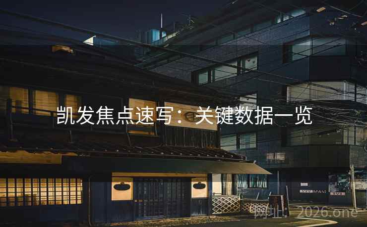 凯发焦点速写：关键数据一览